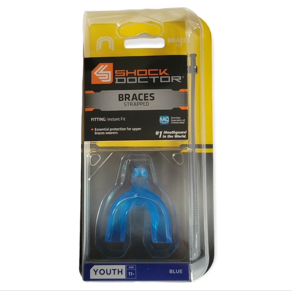 NWT‎ Shock Doctor Mouthguard Braces Strapped Youth 11